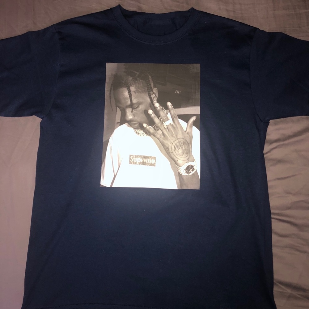 Travis Scott T shirt brand new la flame retro